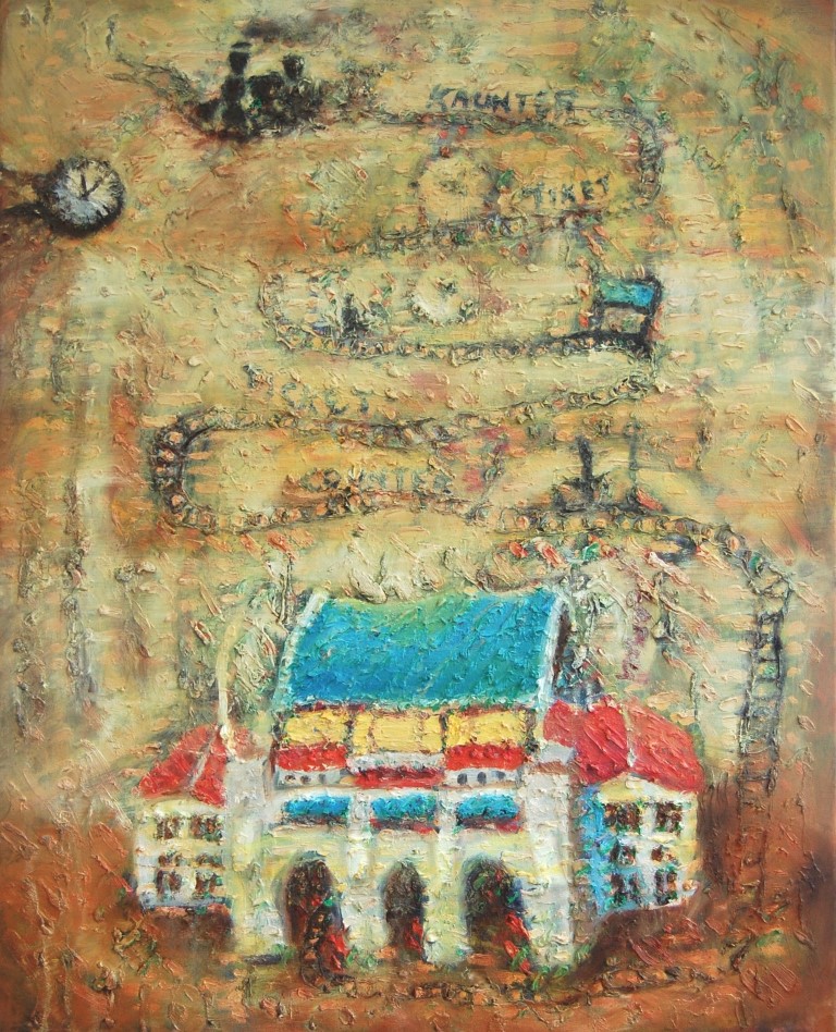 travel, railway, The Lost Station (Tanjong Pagar railway stn), Oil on canvas, SGD 1,080, painting, Ong Hwee Yen